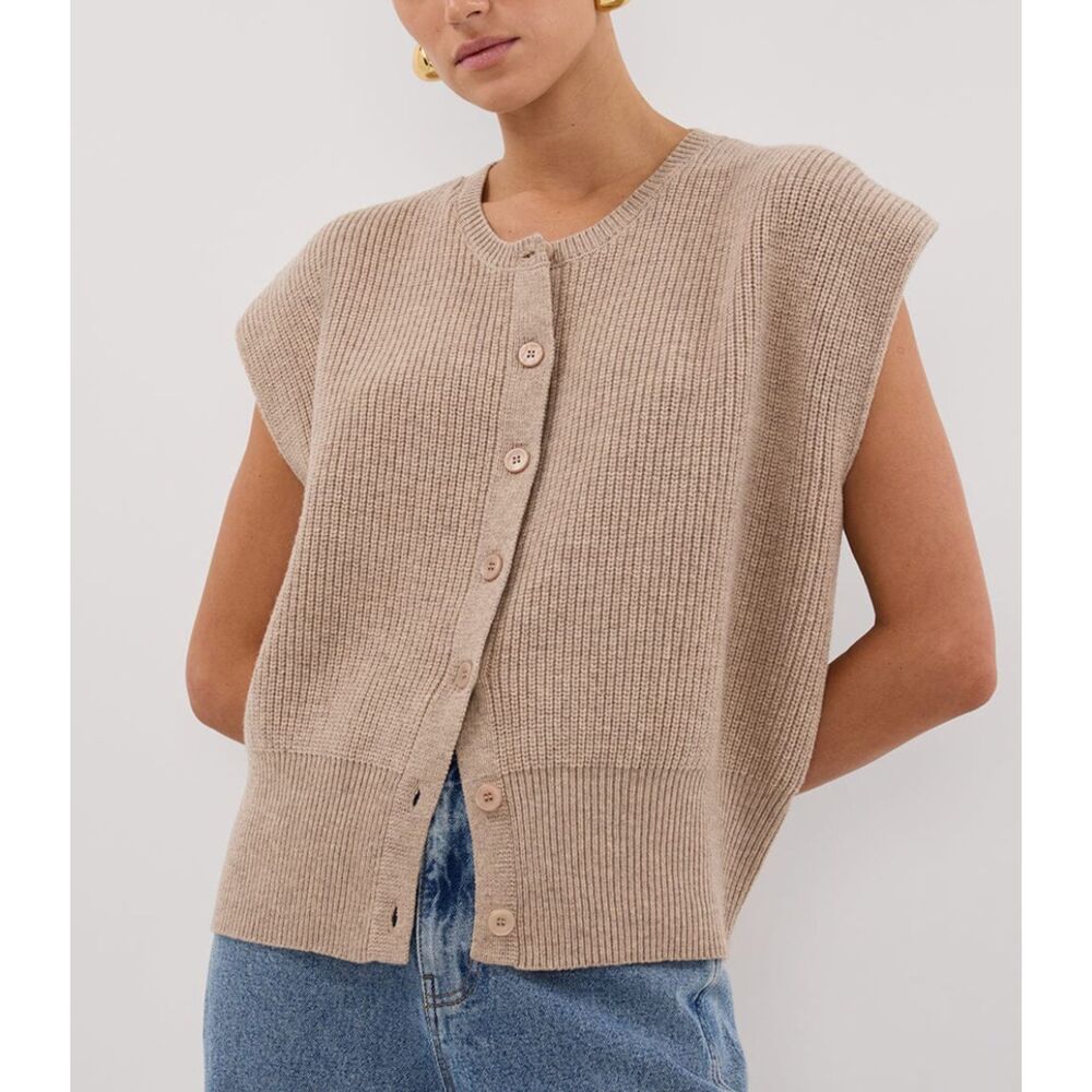 DISSH Kate Oat Marle Knit Cardigan XXL (US 12)